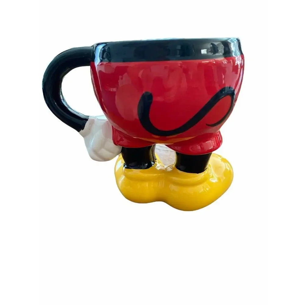 MICKEY MOUSE DIsney Ceramic Bottom Pants MUG/ CUP Handle Arms Feet